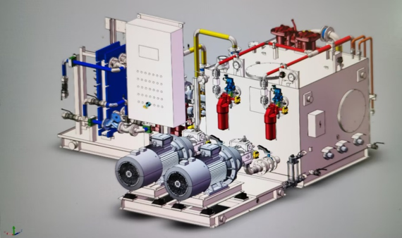 揚(yáng)州恒潤(rùn)冷軋伺服驅(qū)動(dòng)泵站 PLC柜